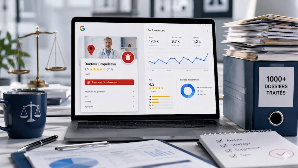 Étude sur la suppression de fiches Google, analyse de 1000 dossiers
