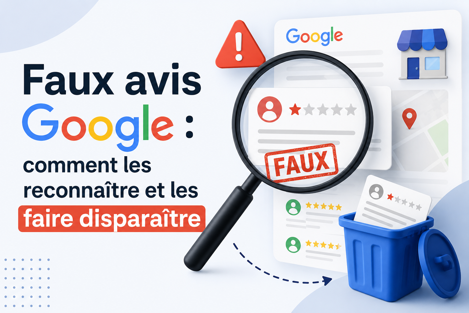 Faux avis Google sur une fiche d'établissement